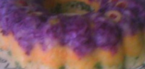 разноцветный картофельный салат-торт