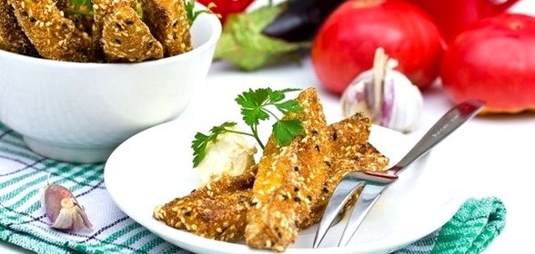 Хрустящие «палочки» из баклажан