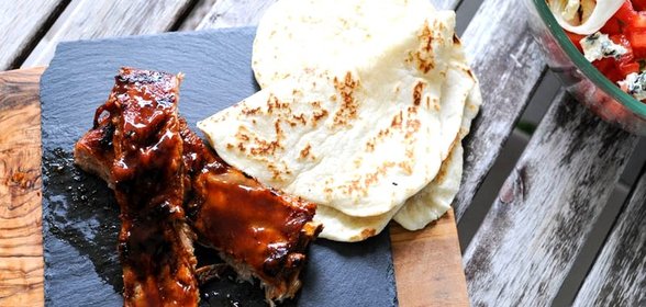 Свиные ребра барбекю