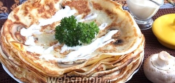 Блинчики с грибным припёком