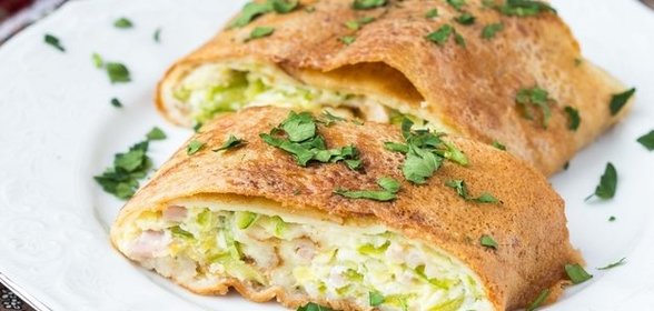 Рулет из лаваша с сыром и яйцом