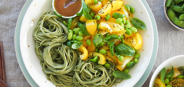 Лапша соба с медовой заправкой