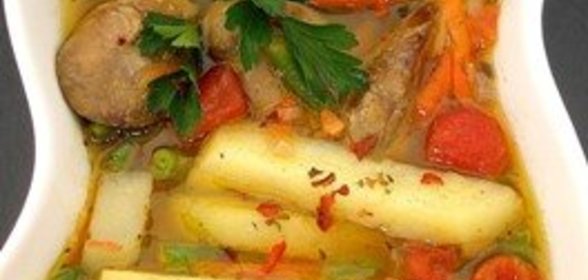 Тушеная картошечка с куриной печенью