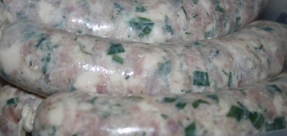 Купаты со сливками и чесноком