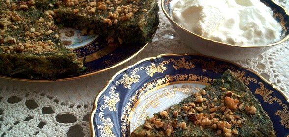 Кюкю из зелени