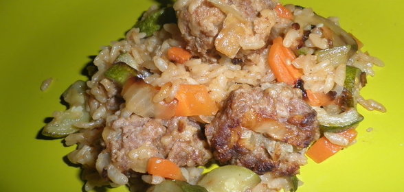 Турецкий пилаф с фрикадельками