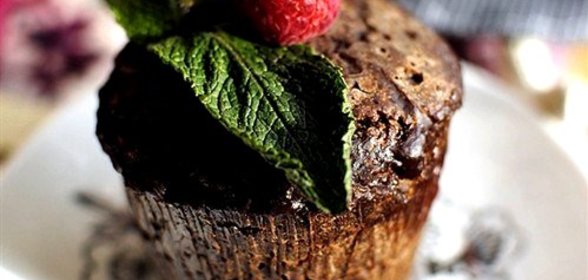 Шоколадно-малиновые маффины