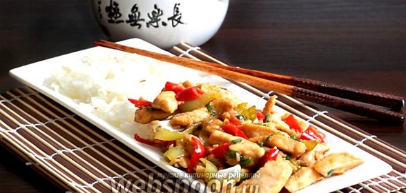 Стир-фрай из курицы с сельдереем