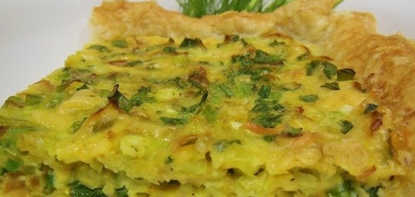 Открытый сырно-луковый пирог