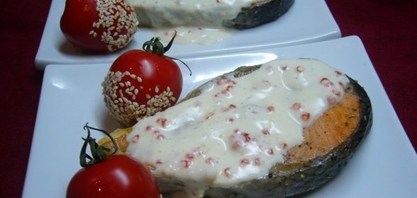 Семга под соусом «Шампань»
