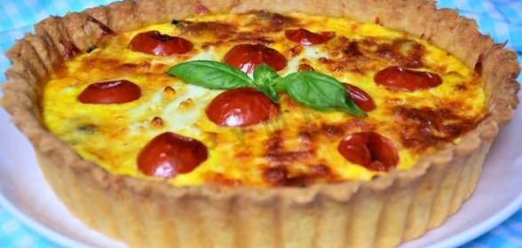 Киш со шпинатом и сыром
