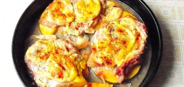 Запеченная свинина с тыквой