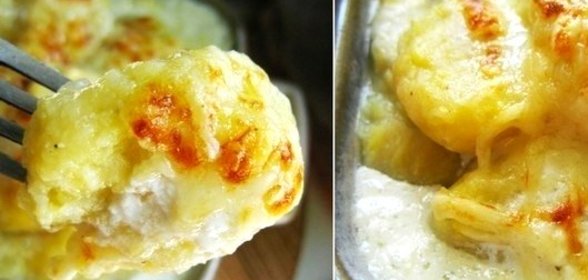 Картофель с соусом бешамель