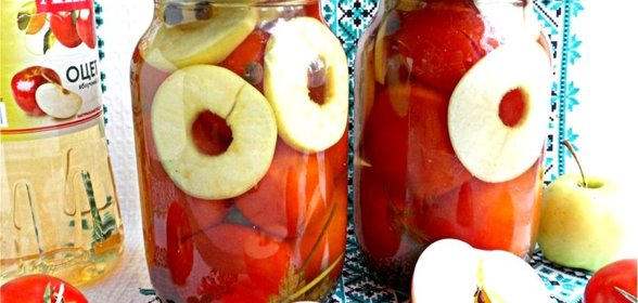 Консервированные помидоры с яблоками