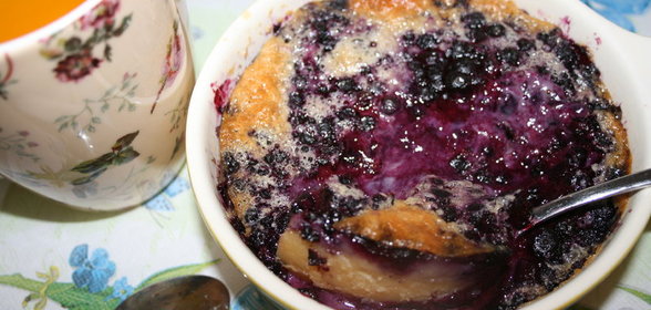 Черничная запеканка с медом