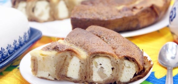 Блинная «Улитка» с творогом и бананом