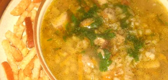 Cуп из белых грибов с перловкой