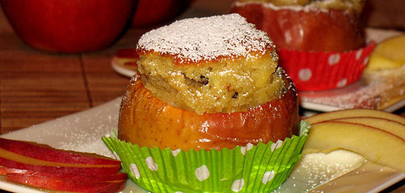 Маффины в печёных яблоках