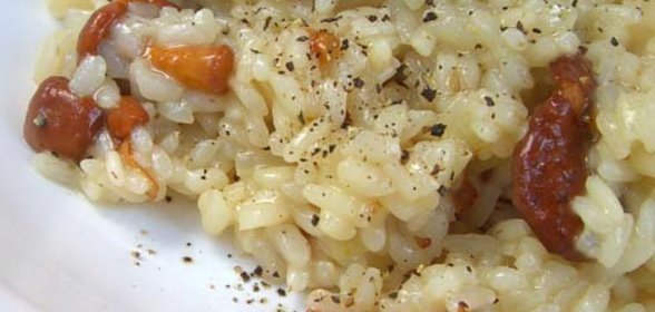 ризотто с лисичками