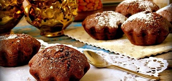 Шоколадные кексы с арахисовой пастой