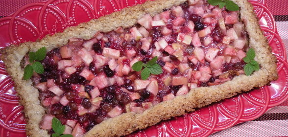 Яблочно-клюквенный пирог