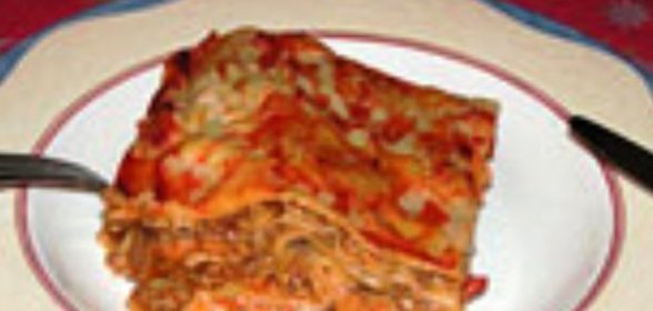 Лазанья с шампиньонами и фарша