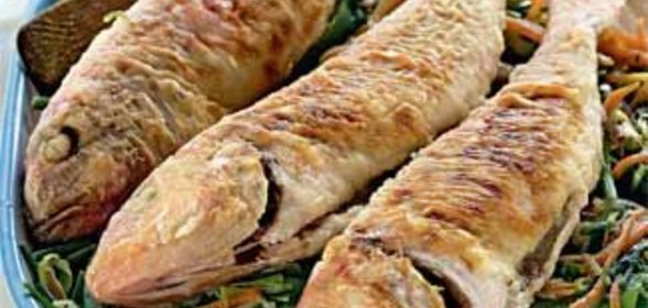 Султанка с укропным рагу