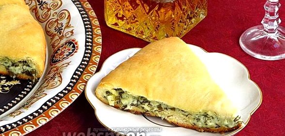 Осетинский пирог с сыром и зеленью