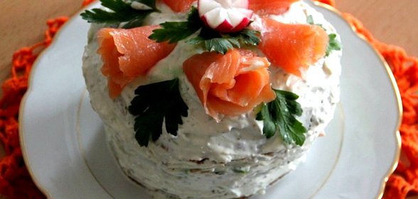 Шведский бутербродный торт