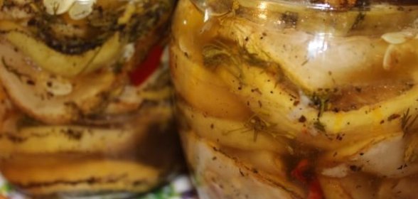 Кабачки, консервированные в лимонном масле