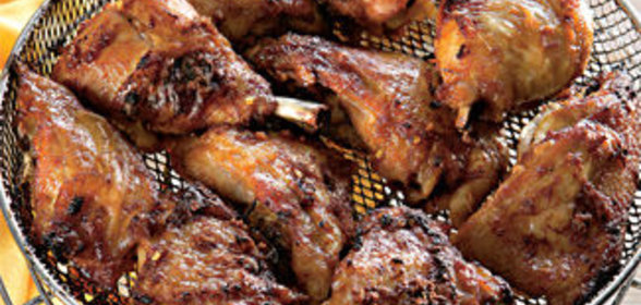 Цыпленок по-каджунски, с бурбоном