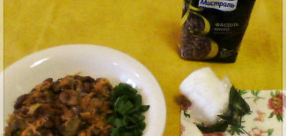 Лобио с грибами