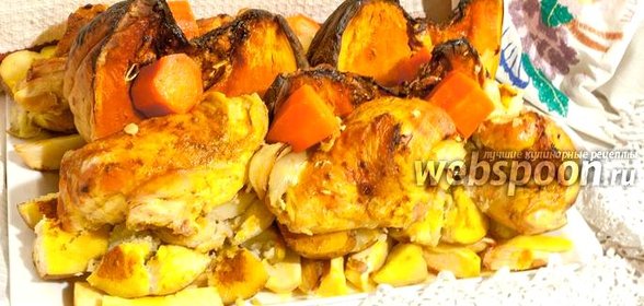 Жаркое из цыплят с тыквой
