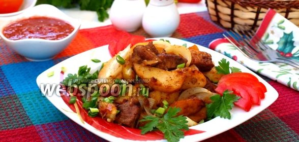 Жареная свинина с картофелем