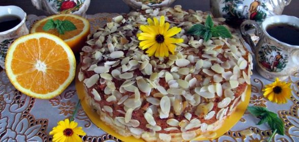 Миндально-тыквенный пирог Bolo de abóbora ou bolo mimoso