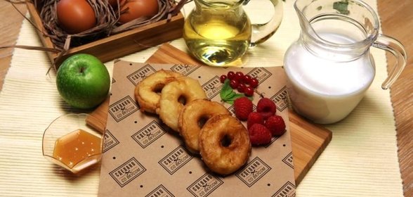 Яблочные пончики Для папы в пивном кляре