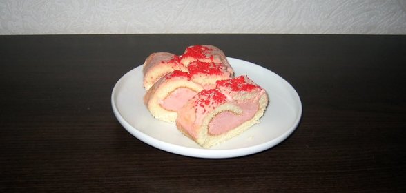 бисквитный рулет с мороженным