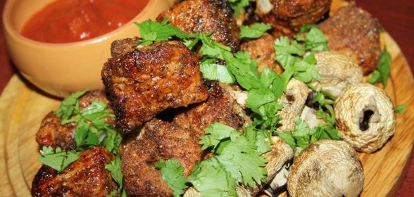 Шашлык сухим способом маринования