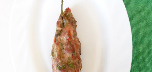 Люля - кебаб на укропной палочке (Кулинарный алфавит)