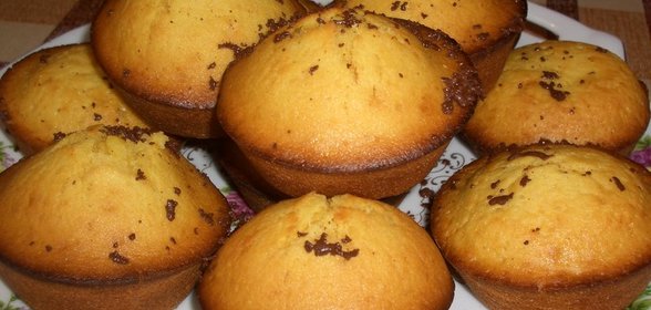 Кукурузные кексы с бананом