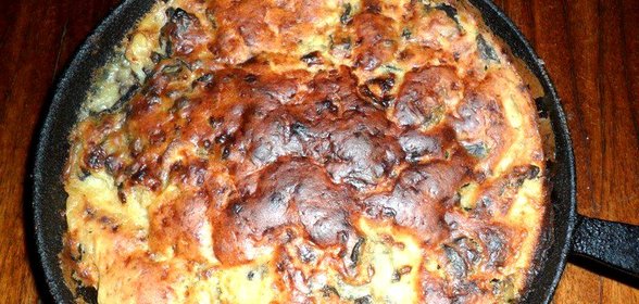 Картофель в тесте с грибами