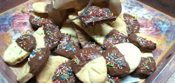 Песочное печенье в шоколаде