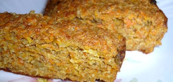 Морковный пирог на овсяных отрубях