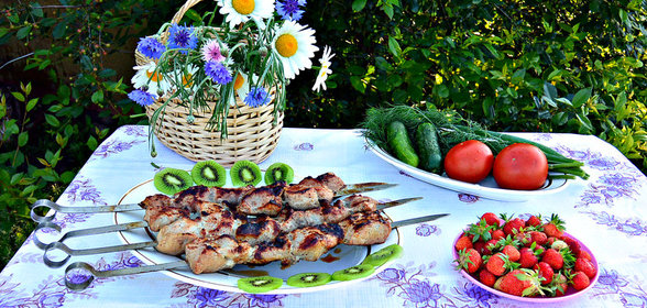 Шашлычок с маринадом из киви