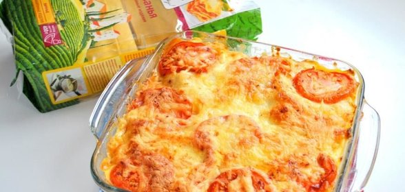 Лазанья с форелью