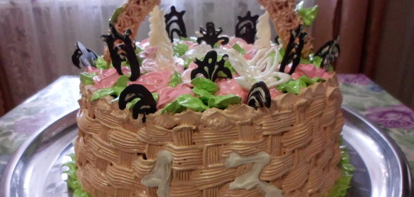 Торт Цветочная корзина