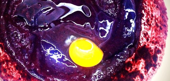 Оладьи из черники на кефире