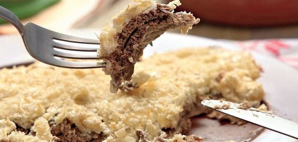 Смаженина из говядины, запеченная с луком