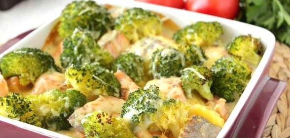 Запеканка с брокколи и картофелем