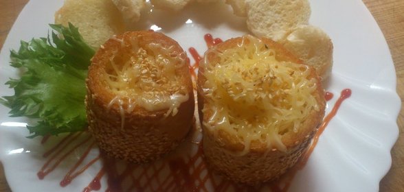 Глазунья в багете